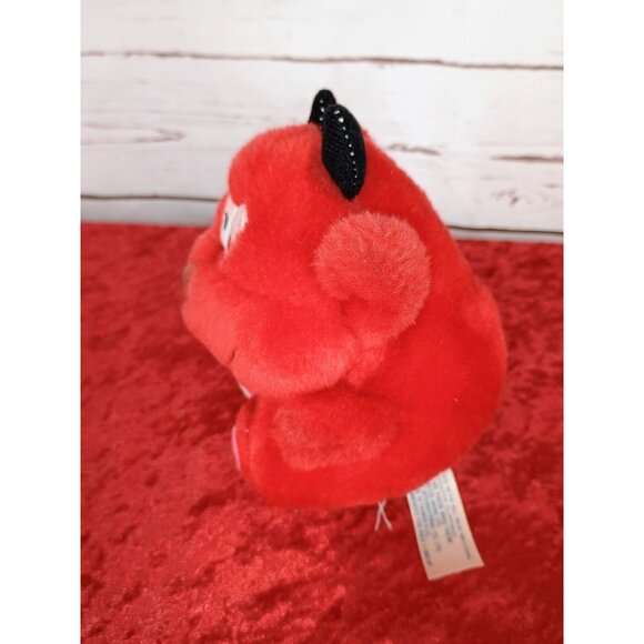 MTY International Red‎ Plush Devil Toy With "Kiss Me Im Yours" Heart Feet - Picture 4 of 6